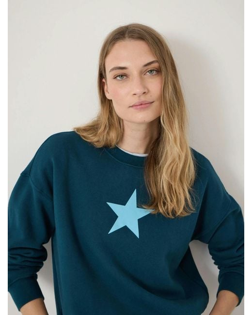 Hush Blue Mini Star Cotton Sweatshirt