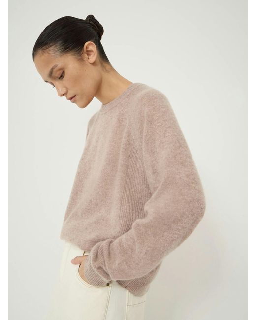 Hush Natural Jasmine Cashmere Rib Detail Jumper