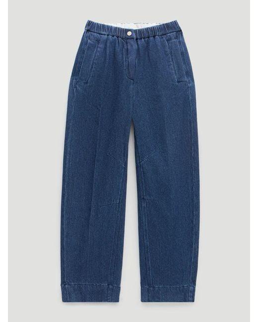 Hush Blue Supersoft Denim Barrel Leg Jeans