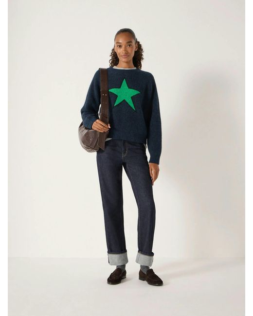 Hush Multicolor Wool Blend Star Jacquard Jumper
