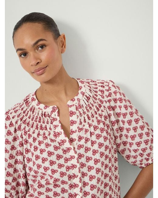Hush Dru Gathered Neckline Crinkle Blouse