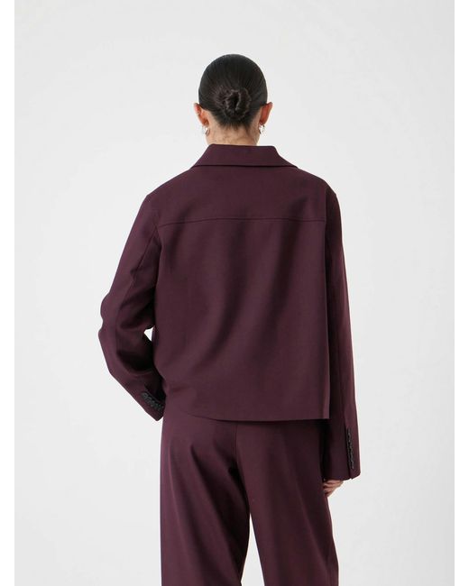 Hush Red Wool Blend Relaxed Jacket