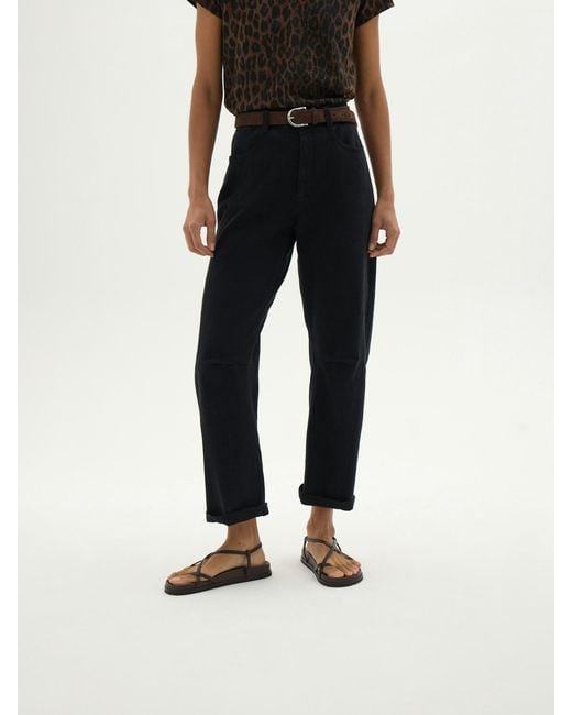 Hush Multicolor Cordi Warm Twill Barrel Leg Trousers