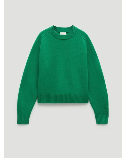 Hush Green Nina Merino Wool Jumper