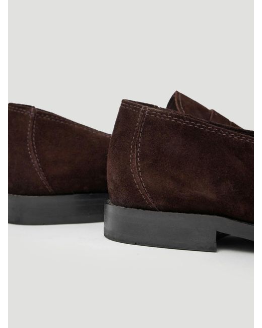 Hush Brown Suede Almond Toe Loafers