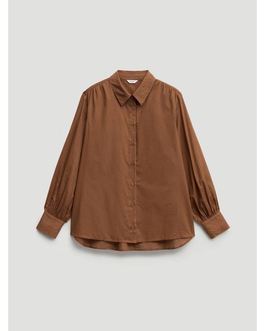 Hush Brown Dakota Cotton Voile Shirt