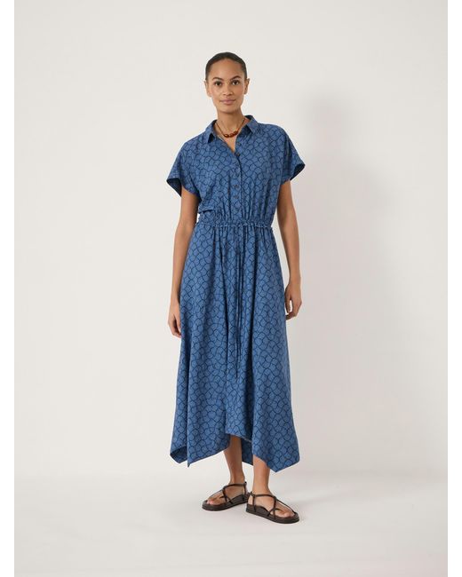 Hush Blue Lila Short Sleeve Hanky Hem Dress