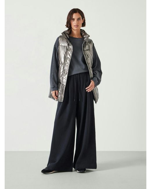 Hush Gray Alice Metallic Oversized Puffer Gilet