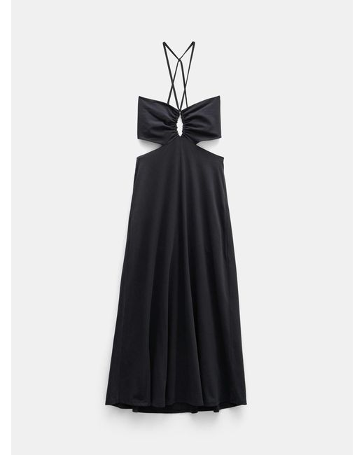 Hush White Jemma Cotton Jersey Cut-Out Dress