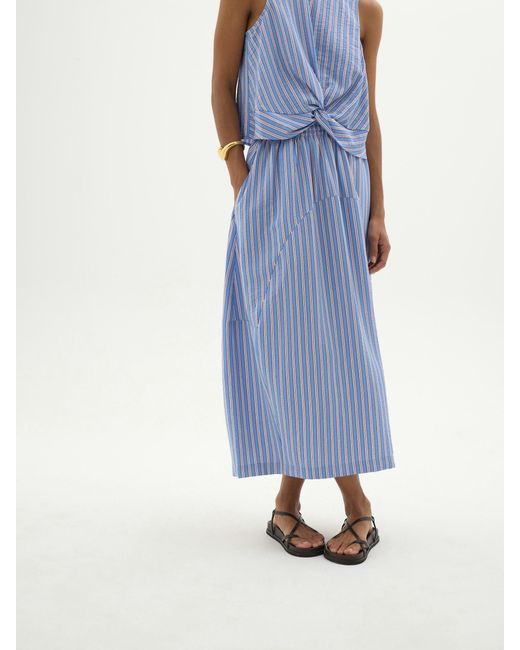 Hush White Liddie Barrel Midi Skirt