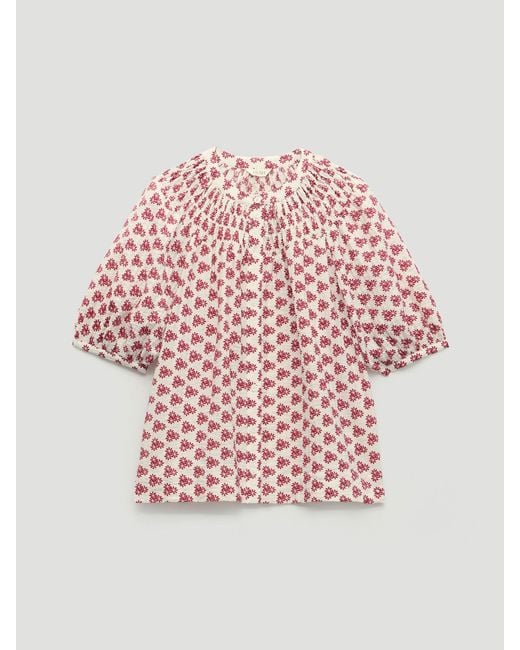 Hush Dru Gathered Neckline Crinkle Blouse