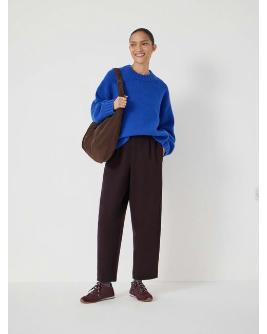 Hush Blue Cora Relaxed Chunky Cashmere Crew Jumper