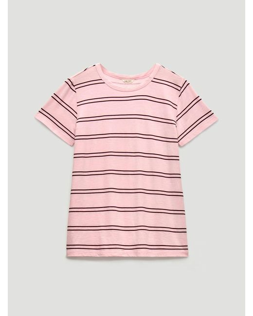 Hush Pink Slim Fit Slub Stripe T-Shirt