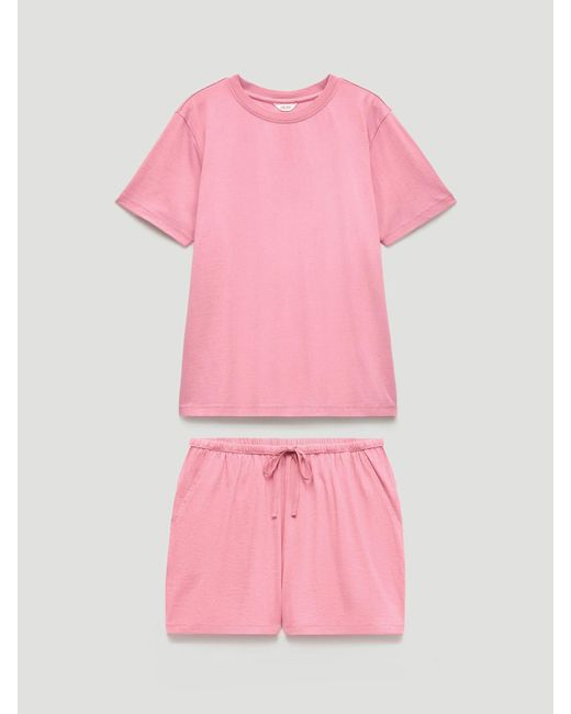 Hush Pink Darian Jersey Short Pyjama Set