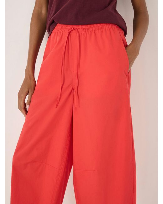 Hush Juno Pull On Laundered Cotton Barrel Leg Trousers