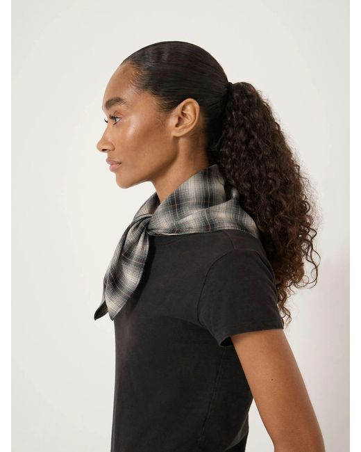 Hush Black Naya Check Triangle Scarf