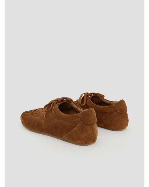 Hush Brown Florae Suede Slimline Trainer