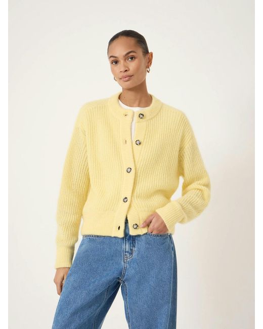 Hush Yellow Raven Wool Blend Cardigan