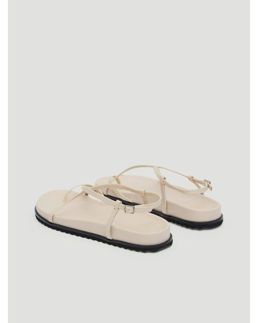 Hush Gray Theo Leather Strappy Sandals