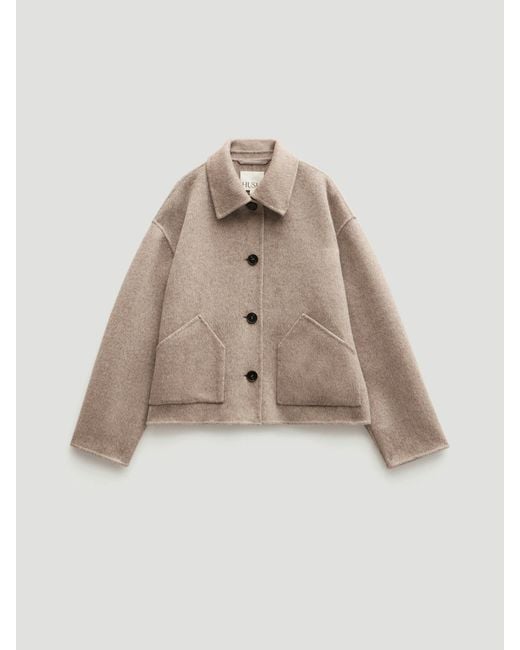 Hush Brown Verity Pure Wool Double Faced Jacket