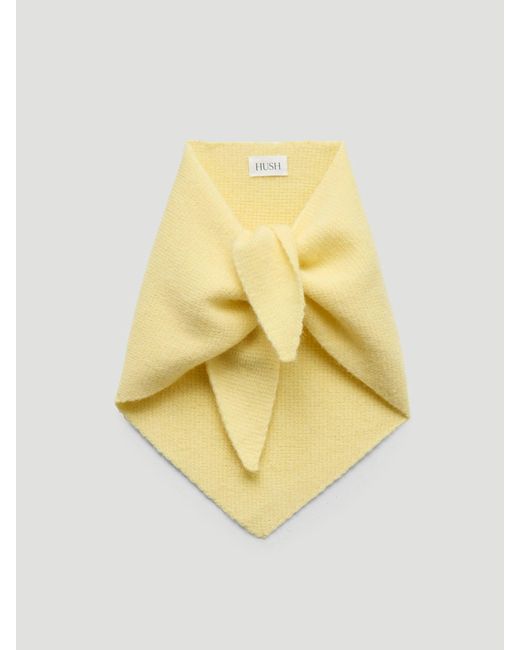Hush Yellow Raven Wool Triangle Scarf