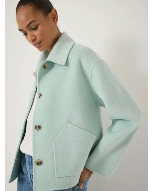 Hush Green Pure Wool Double Faced Jacket