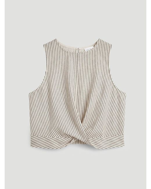 Hush Natural Maggie Stripe Twist Front Top