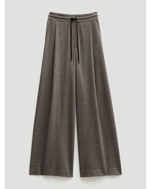 Hush Black Check Wide Leg Jersey Trousers