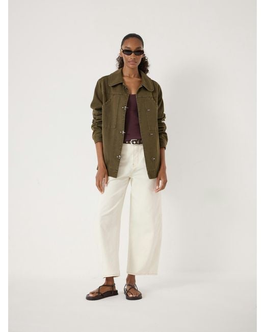 Hush Green Jayda Cotton Utility Jacket