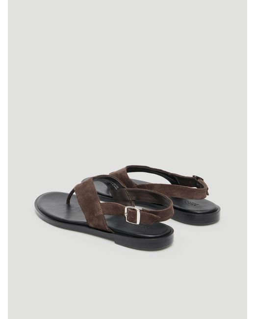 Hush Natural Zenya Suede Toe Post Sandal