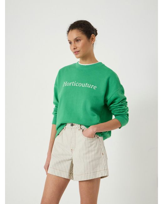 Hush Green Horticouture Printed Graphic Sweat