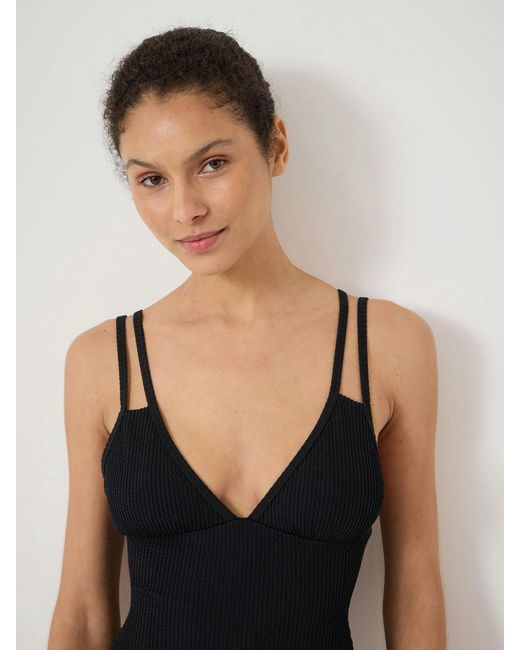 Hush Blue Dina Crinkle Double Strap Swimsuit