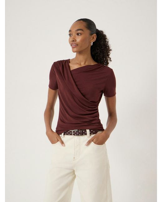 Hush Multicolor Noor V Neck Drapey T-Shirt