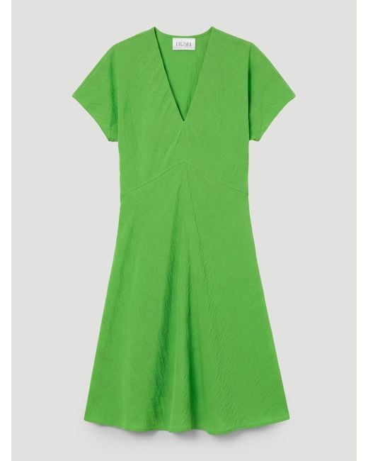 Hush Green Grace V-Neck Mini Dress