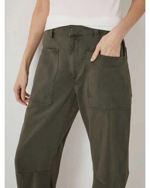 Hush Natural Cordi Barrel Leg Cotton Trousers