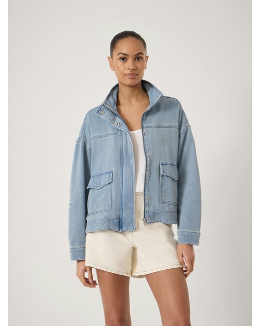 Hush Blue Robbie Cropped Supersoft Denim Jacket