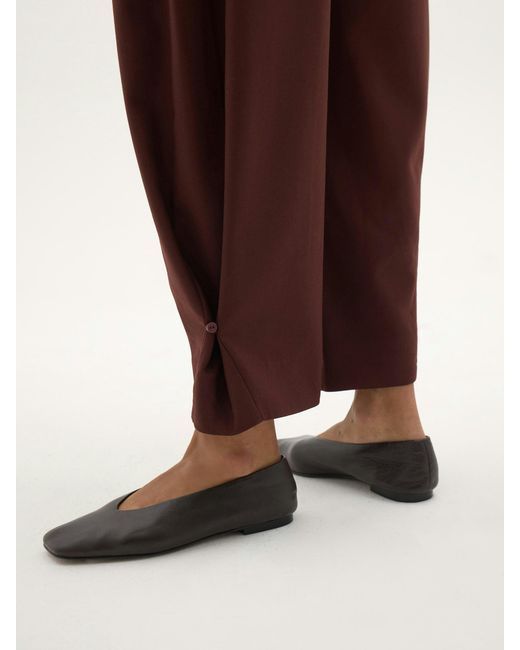 Hush Red Calista Wool Blend Barrel Trouser