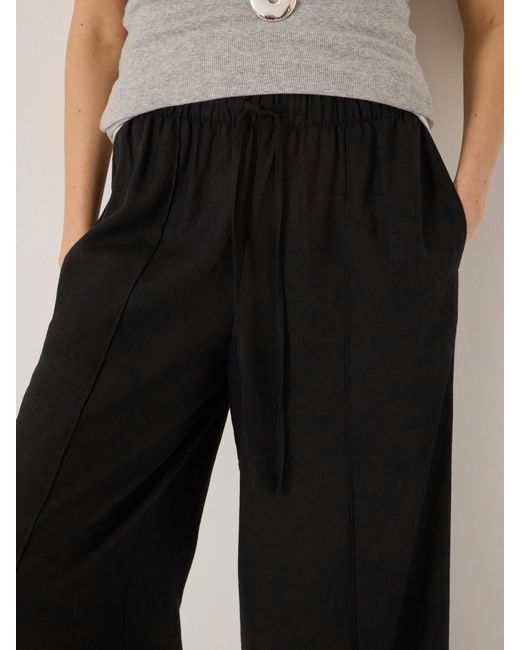 Hush Natural Petunia Linen Blend Wide Leg Trousers