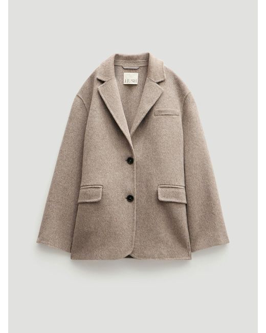 Hush Gray Simeron Pure Wool Double Faced Blazer