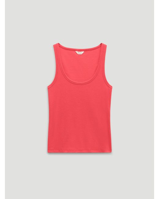 Hush Red Scoop Neck Ribbed Vest