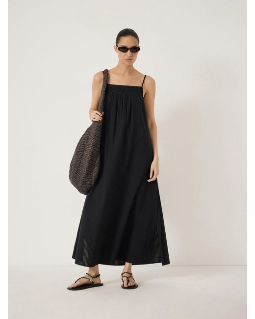Hush White Carmen Seersucker Beach Maxi Dress
