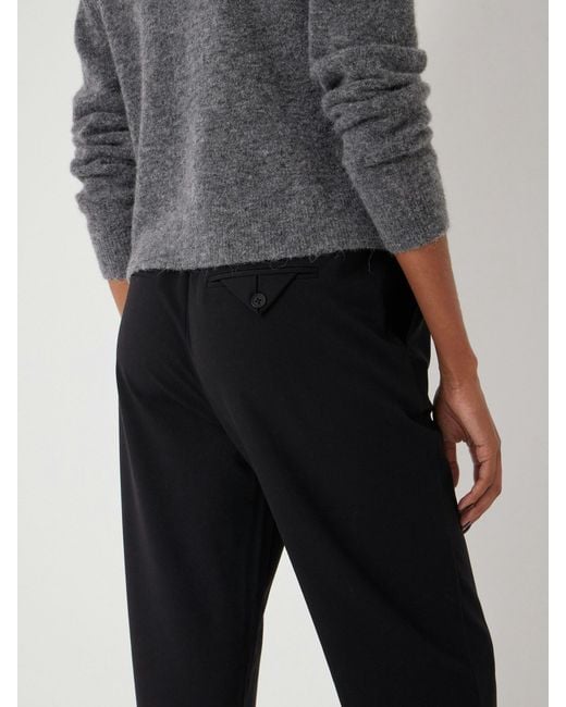 Hush Black Slim Pull On Tailored Trousers