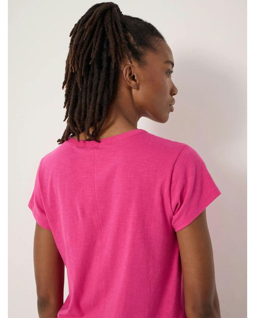 Hush Pink Slim Fit Slub Cotton Crew Neck T-Shirt