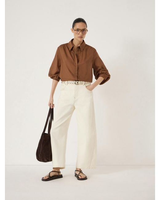 Hush Brown Dakota Cotton Voile Shirt