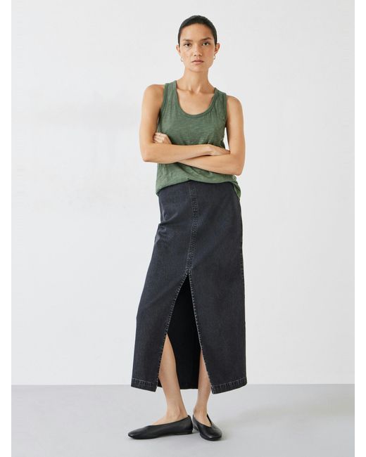 Hush Green Cotton Slub Tank Top