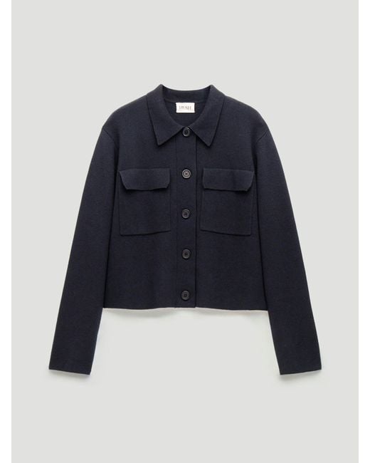 Hush Blue Bobbie Shirt Jacket With Wool