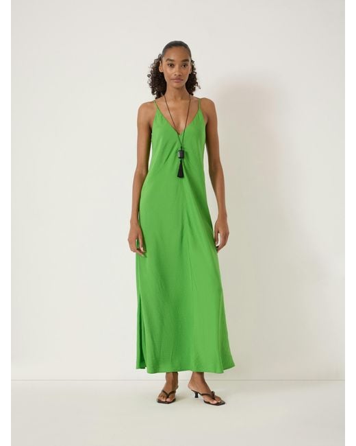 Hush Green Seam Detail Maxi Slip Dress