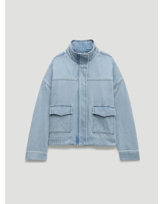 Hush Blue Robbie Cropped Supersoft Denim Jacket