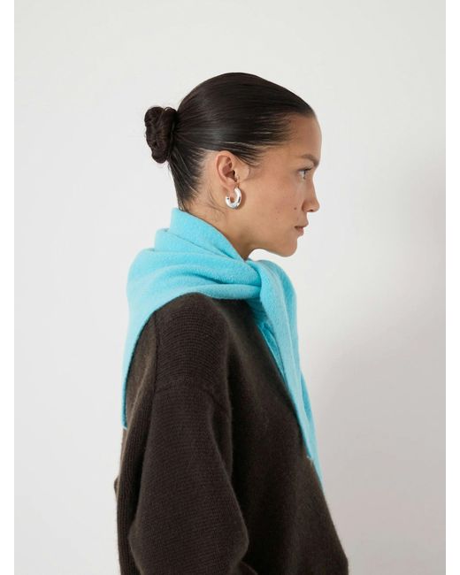 Hush Black Wool Blend Triangle Scarf