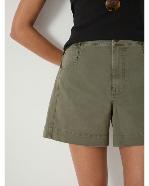 Hush Natural Bryce Cotton Mid-Rise Shorts